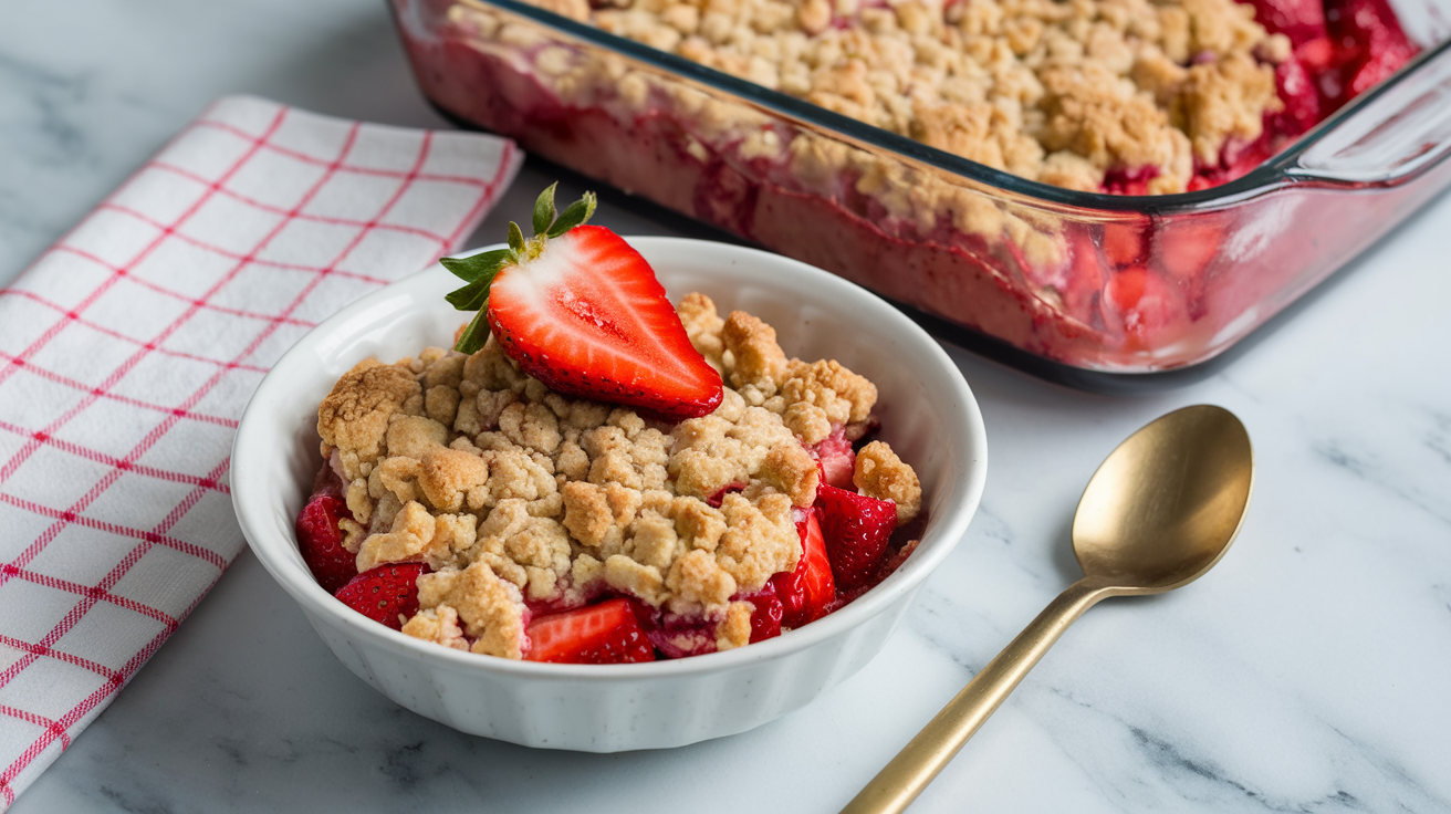 Strawberry Cheesecake Dump Cake