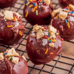 When the chocolate has fully set, your Butterfinger balls are good to go! Store any extras in a sealed container in the refrigerator.