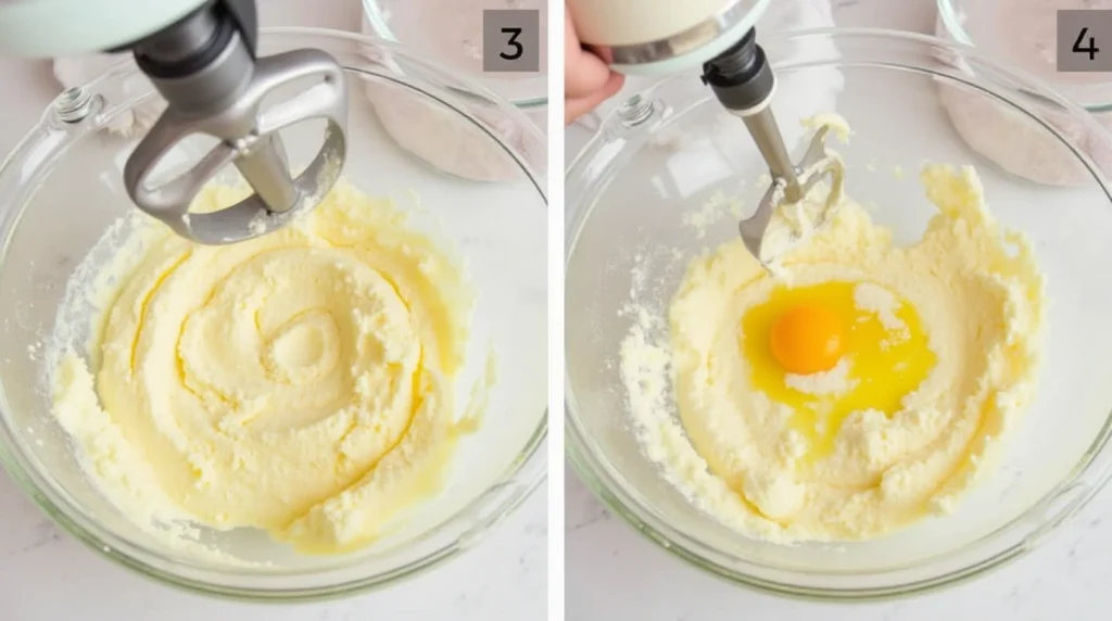 Step 3: Cream Butter and Sugar In another bowl, using an electrical hand beater, the butter and the sugar should be beaten until they become light in colour. This is the step necessary for making soft, sweet cookies.

Step 4: Add Wet Ingredients , To the butter mixture, add the egg, vanilla extract and milk. Stir till all the Dry ingredients are fully incorporated into the wet ingredients.