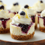 Lemon Blueberry Mini Cheesecakes