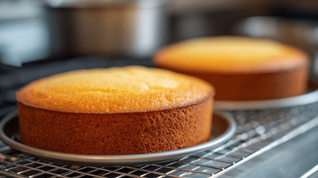 Allow the cakes to cool in the pans for 10 minutes before transferring them to a wire rack to cool completely. Cooling ensures the cakes set properly and don't crumble.