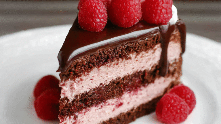 Chocolate Raspberry Mousse Cake
