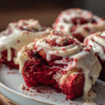 red velvet cinnamon roll