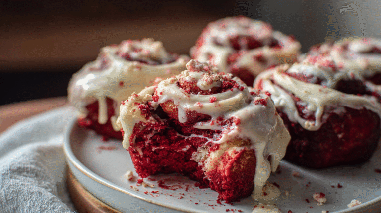 red velvet cinnamon roll