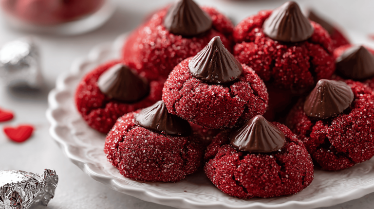 Red Velvet Blossom Cookies