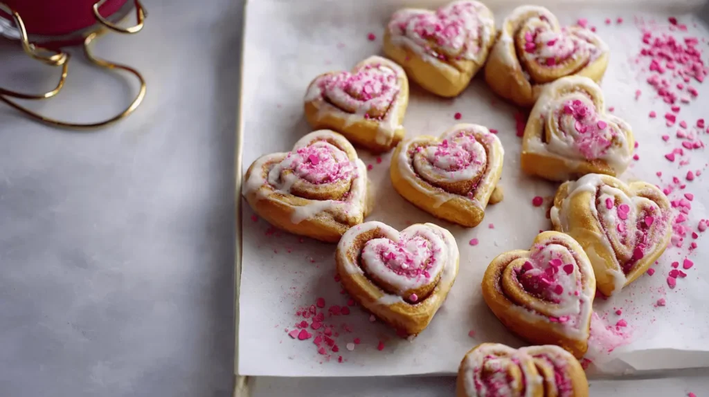 Heart-Shaped Cinnamon Rolls
