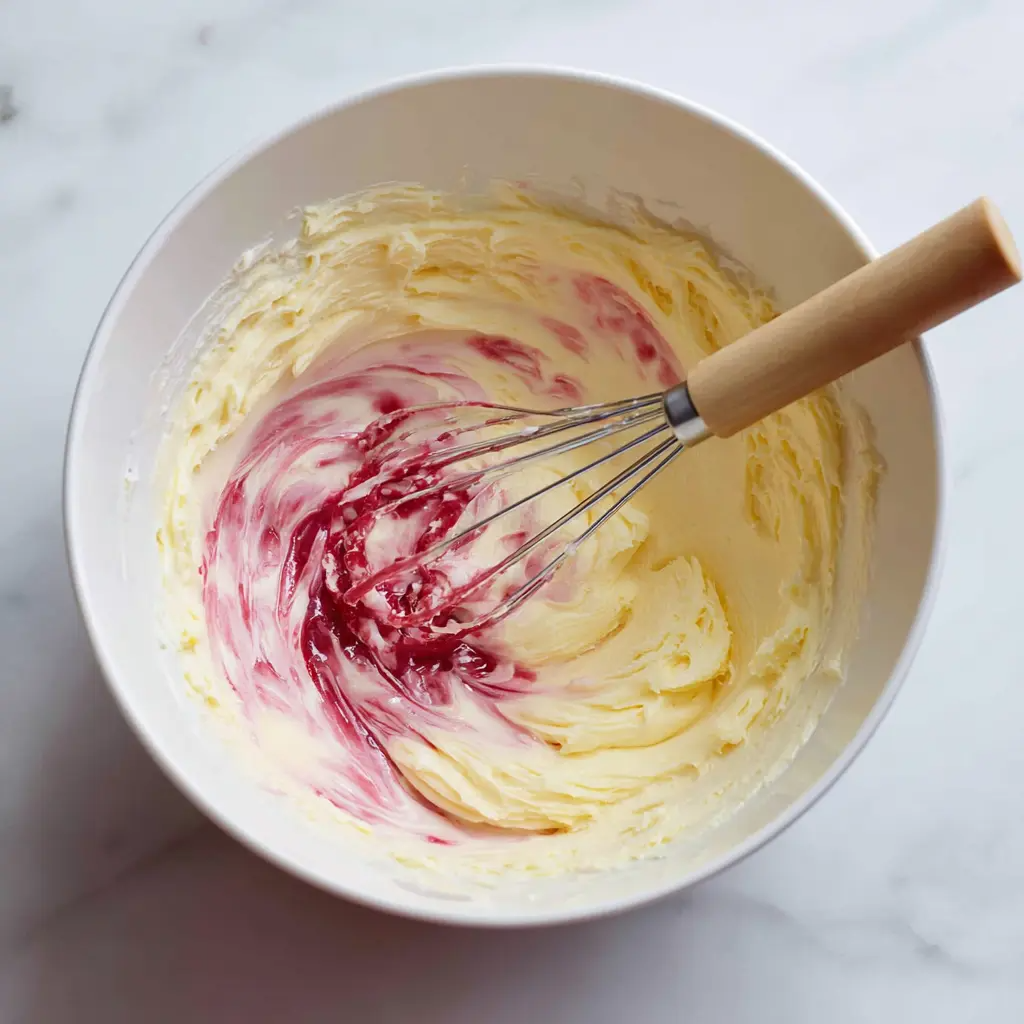 Gently fold in the diced strawberries and lemon juice. The lemon juice boosts the strawberry flavor and helps keep the cookies moist.