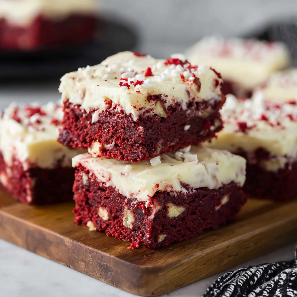 “Easy red velvet layer bars with rich cream cheese layer, cut into squares, ideal for parties and holidays.”