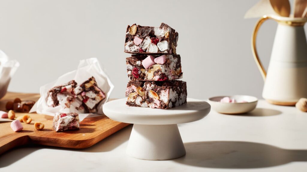 Homemade Rice Bubble Rocky Road final result